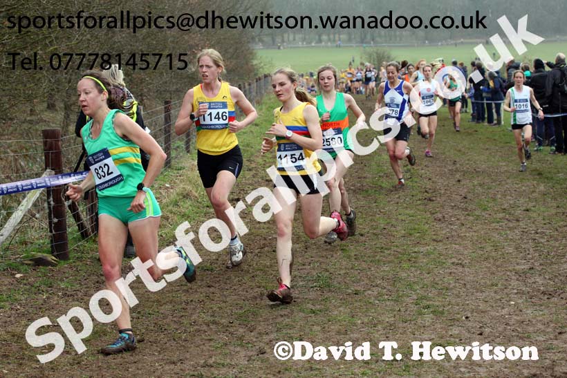 Senior womens Inter Counties Cross Country, Prestwold Hall, Loughborough. Photo: David T. Hewitson/Sports for All Pics
